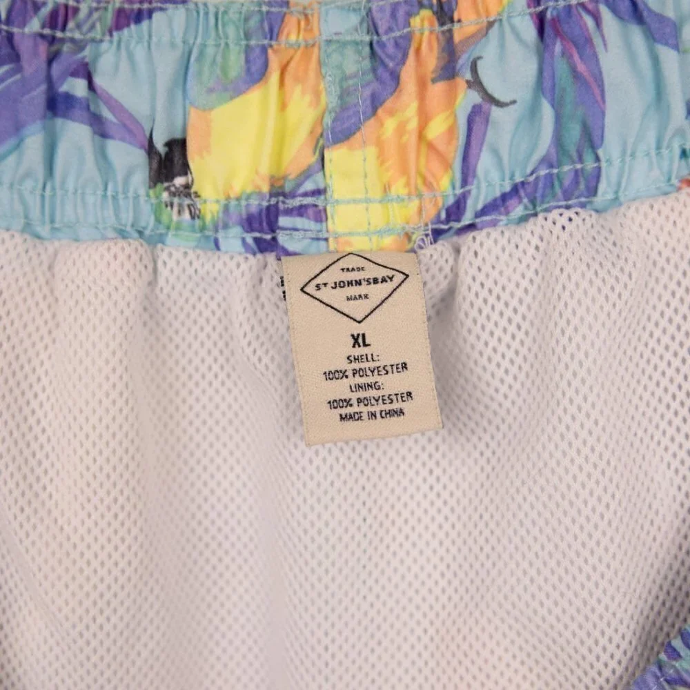 St. John's Bay parrot swim trunks-XL